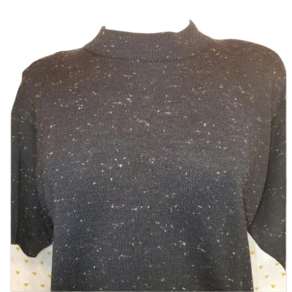 Norton McNaughton Black Marled Sweater